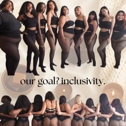 "Nude-Translucent" fleece lined tights - "Magic Tights"