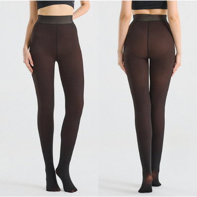 "Nude-Translucent" fleece lined tights - "Magic Tights"